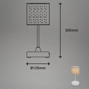 Lampă LED reîncărcabilă dimabilă de masă Brilo LOLE LED/3W/5V IP44 argintiu