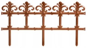 Gard de gradina decorativ, din plastic, maro deschis, set 6 buc, 3.72 m x 34 cm