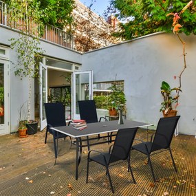 Set mobilier de grădină Agata 4+1 negru