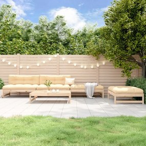 3186599 vidaXL Set mobilier relaxare de grădină 5 piese lemn masiv de pin