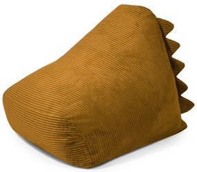 Fotoliu puf pentru copii galben muștar cu tapițerie din catifea reiată Snug 80 Dragon – SLOWDOWN