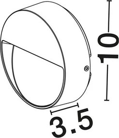 Mini Aplica perete exterior IP65, LED CCT Sete corten 10cm