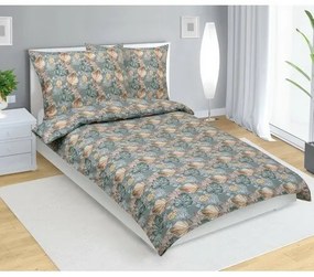 Bellatex Lenjerie de pat din bumbac Monstera,trandafiri gri, 140 x 200 cm, 70 x 90 cm