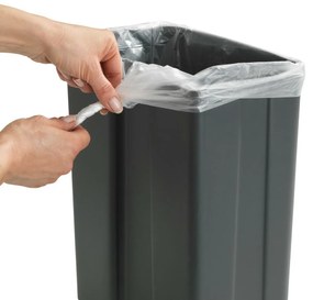 Wenko Coș de gunoi suspendat 12 l, gri