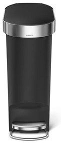 Coș cu pedale Slim 40 l, negru