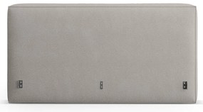 Tăblie de pat gri deschis tapițată 229x100 cm Olivia – Micadoni