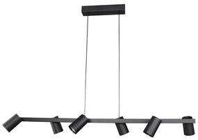 Lustra suspendata cu 6 spoturi SAL negru MA-8298