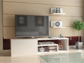 Mobilier living ZEPLIN, alb, PAL melaminat, 3 piese