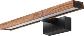 Brilagi-LED Iluminare pentru oglindă de baie WOODY MIRROR 3în1 LED/8W/230V 40 cm IP44 negru/stejar