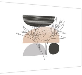 Tablou - Linie de artă flori N⁰2 (90x60 cm)