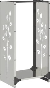vidaXL Suport pentru lemne de foc 40x30x80 cm oțel inoxidabil