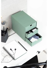 Organizator verde pentru sertar din carton Ingrid Canvas Paper Laminate – Bigso