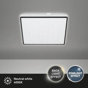 Briloner 3748-415 - Plafonieră LED STAR SKY LED/15W/230V 27x27 cm neagră