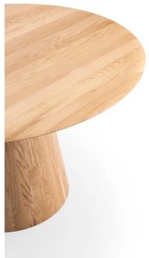 Masă de dining în culoare naturală rotundă din lemn de stejar ø 126 cm Mushroom – Gazzda