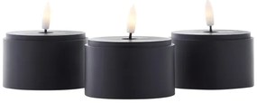 Brilliant - Set 3x lumânări LED BOUGIE LED/2xAA IP44 negru/fumuriu