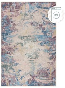 Covor albastru/mov lavabil din amestec de fibre reciclate 80x150 cm Reid – Flair Rugs