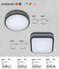 Aplica pentru iluminat exterior moderna IP44, diam:20cm Hamburg 8847 RX