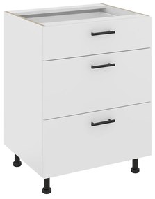 Corp Baza Karo, 3 Sertare, Alb, 60 x 50 x 80 cm