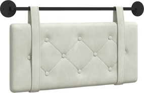 vidaXL Cap de pat suspendat Pe perete Crem 100 x 55 x 5 cm Catifea
