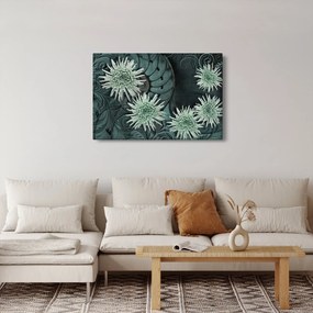 Tablou - Flori verzi (90x60 cm)