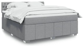vidaXL Pat continental, gri deschis, 180x200 cm, material textil
