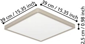 Eglo 901323 - Plafonieră LED FUEVA, 17,5 W, 230 V, 2700/4000/6500 K, 39 x 39 cm, crom