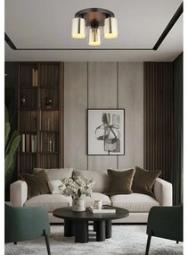 Plafoniera design modern FELICIA 34,5cm negru/crom 16056-3D GL