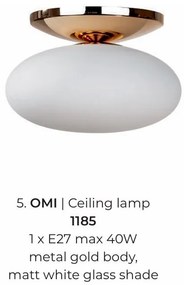 Plafoniera moderna Omi auriu, 40cm