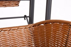 Raft cu 5 cosuri si roti design industrial CLAIRE 0721259 BZ