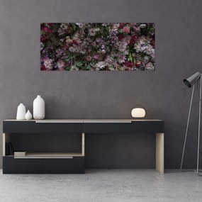 Tablou - Perete de flori (120x50 cm)