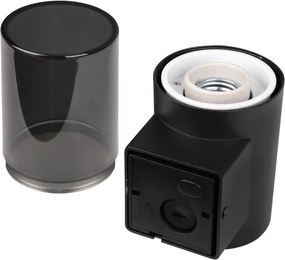Aplica de exterior cu senzor 1xE27/40W/230V IP44 negru/fumuriu