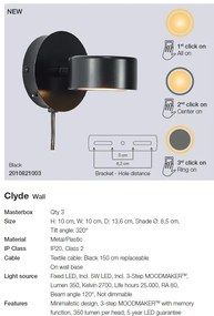 Aplica LED design nordic Clyde 2010821003 NL