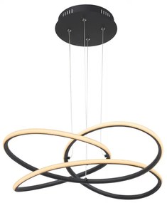 Lustra suspendata LED design modern PANDA negru 67201SH-30 GL