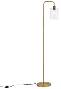 Lampă de podea de design bronz cu sticlă transparentă - Domo
