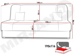 Canapea Magnus  (gri + negru). 1122541