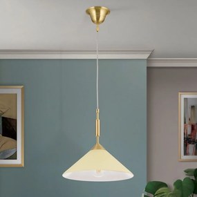 Lustra, Pendul realizat manual ARTDESIGN 30cm, alama mat/ champagne
