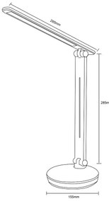 Lampă LED RGB dimabilă de masă Zuma Line SM-606 LED/5W/230V 3000-6000K negru