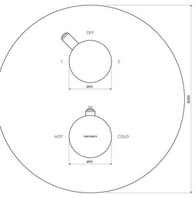 Omnires Y baterie cada-dus ascuns da    Y1236ROBSB