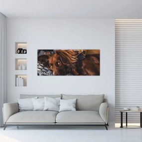 Tablou cu câini dormind (120x50 cm), în 40 de alte dimensiuni noi