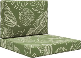 vidaXL Perna pentru canapea de exterior 2 pcs Design cu frunze