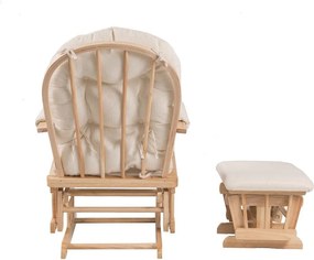 Fotoliu confortabil de relaxare cu taburet Catini TREVISO lemn deschis