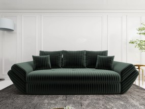 Canapea extensibilă dumonde cu ladă de depozitare si sezut confortabil din spuma high-density, Loana Ambience Green 250x100 cm