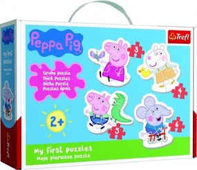 Puzzle pentru copii Peppa Pig 18 piese la cutie 27x19x6cm 2+