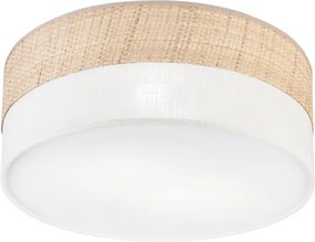 Plafonieră SIRJA DOUBLE BOHO 2xE14/15W/230V Ø 35 cm bej/crem