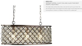 Lustra eleganta stil traditional Marquise cupru antic 6953-3CU SRT