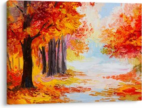 Tablou - Pictura, toamna colorată (70x50 cm)