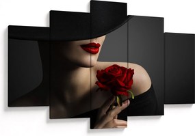 Tablou - Femeia cu flori (150x105 cm)