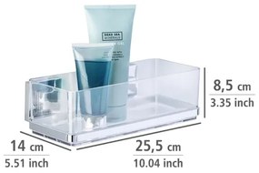 WENKO 22692100 - Poliță VACUUM-LOC QUADRO ED, 25,5 x 14 cm, argintiu/transparent