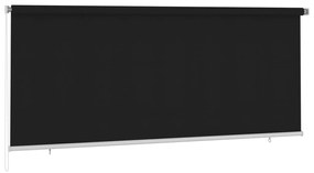 Jaluzea tip rulou de exterior, negru, 350x140 cm Negru, 350 x 140 cm