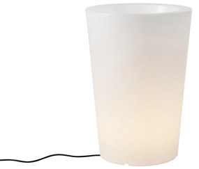 Lampă de podea exterioară albă 60 cm ghiveci de flori IP44 - Verano